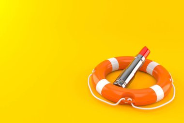 Hayat şamandırasının içinde ruj.