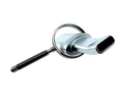 Büyüteçin içindeki susturucu.