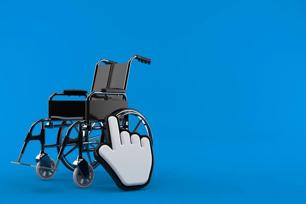 Invalidní vozík s webovým kurzorem — Stock fotografie