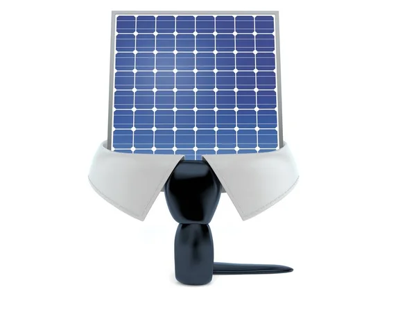 Fotovoltaïsch paneel met business kraag — Stockfoto