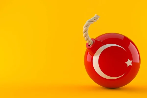Bombe mit türkischer Flagge — Stockfoto