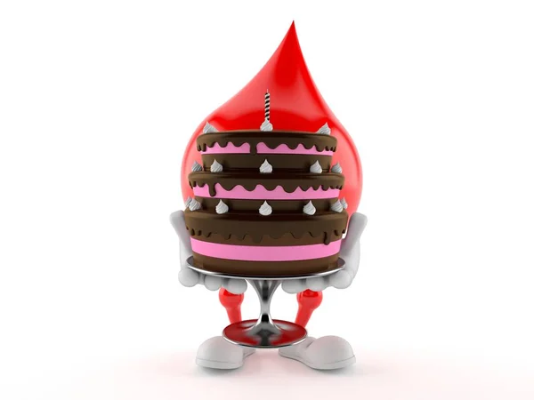Caráter de sangue segurando bolo — Fotografia de Stock