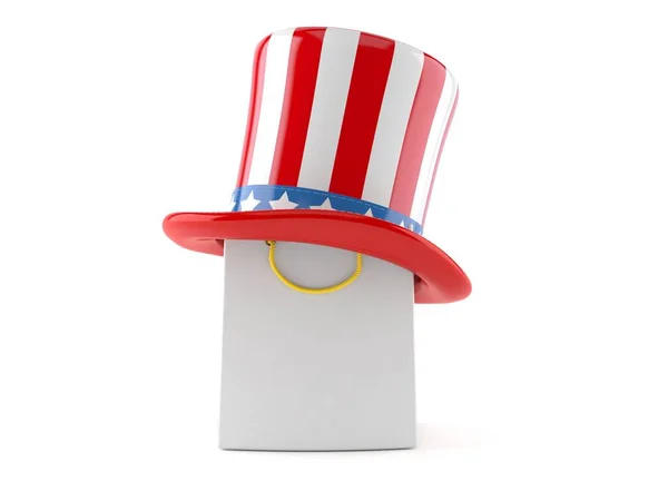 Торгова сумка з капелюхом США — стокове фото