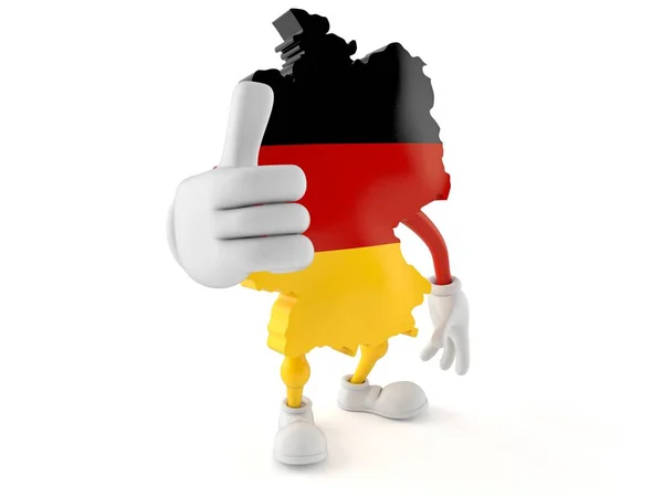 Personagem alemão com polegares para cima — Fotografia de Stock