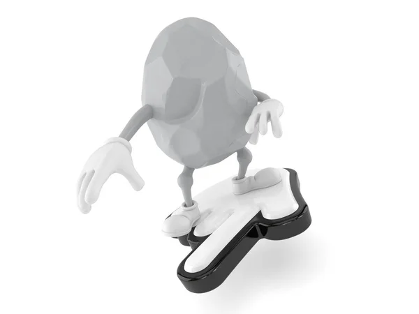Rock character surfing on cursor — Stock Photo, Image