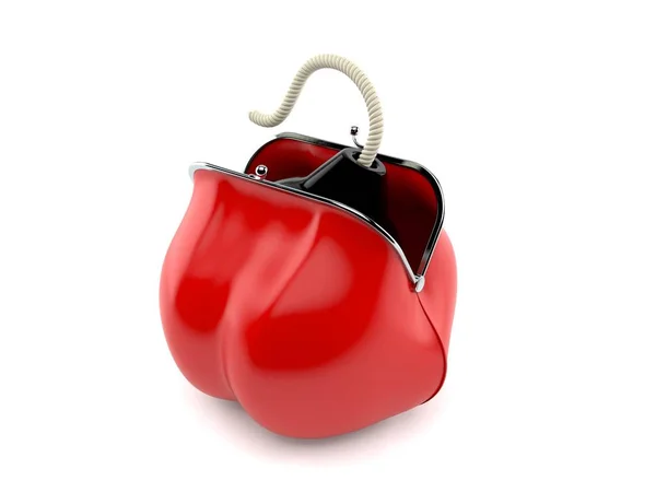Bombe à l'intérieur sac rouge — Photo