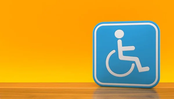 Símbolo Handicap sobre fondo naranja —  Fotos de Stock