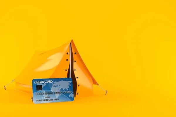 Tent with credit card — Stock Photo, Image