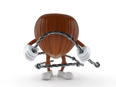 Dikenli tel tutan fındık karakteri