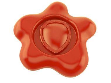 Koruma kalkanı ile mühür damgası