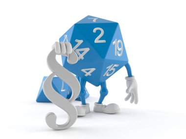 Paragraf sembollü Rpg zar karakteri