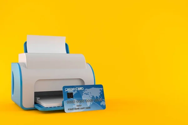Принтер с кредитной картой — стоковое фото