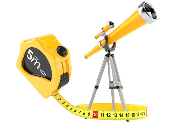 측정 테 입으로 망원경 — 스톡 사진