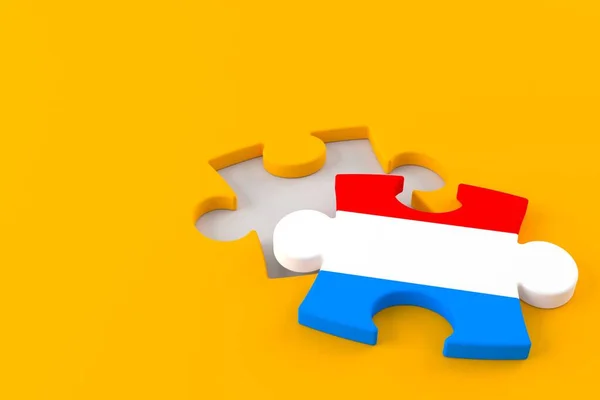 Puzzle z luxembourg flag — Zdjęcie stockowe