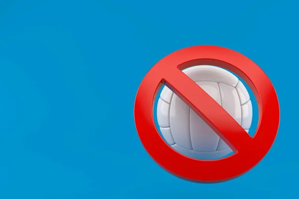 Volleyboll med förbjuden symbol — Stockfoto