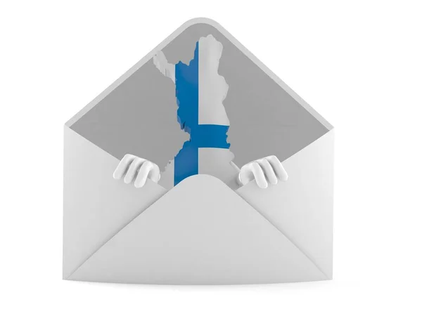 Finland character inside envelope — Stock Photo, Image