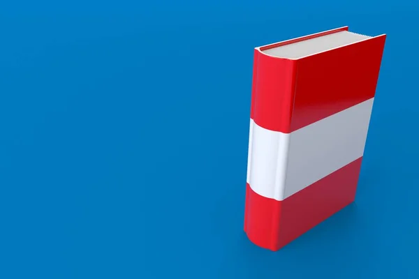 Buch mit österreichischer Flagge — Stockfoto