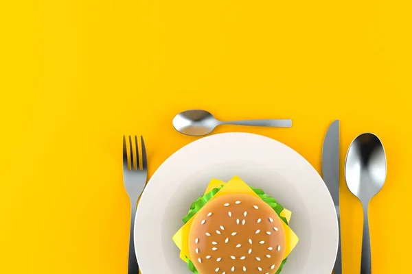 Еда с гамбургером — стоковое фото