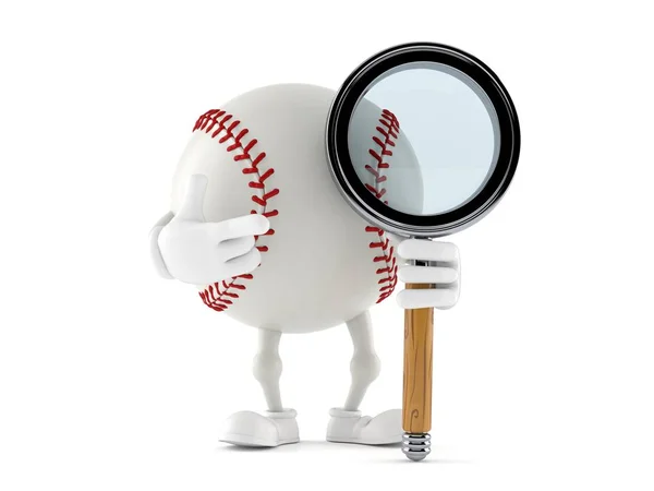 Baseballový znak s lupou — Stock fotografie