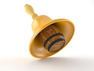 Şarap fıçısı el zilinin içinde.