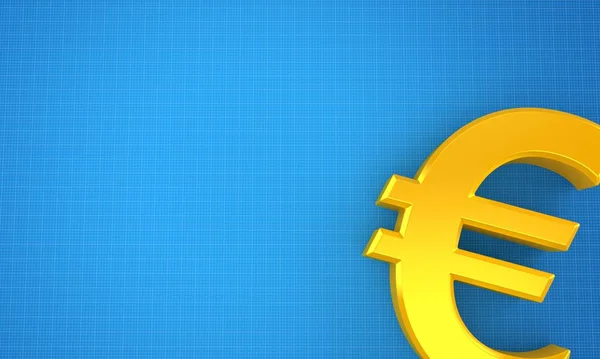 Moneta euro su sfondo cianografico — Foto Stock