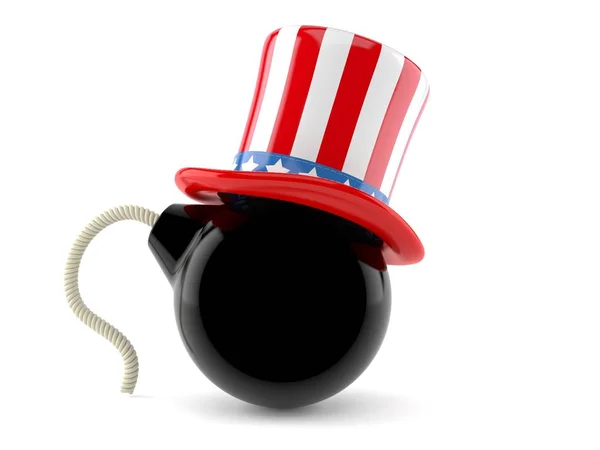 Бомба з капелюхом США — стокове фото