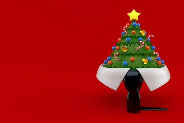 Affärskrage med julgran — Stockfoto