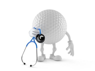 Steteskop tutan golf topu karakteri