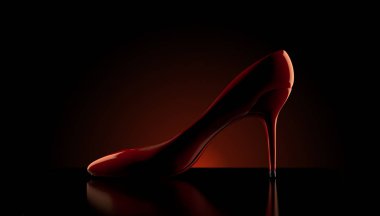 Siyah arkaplanda yüksek topuk