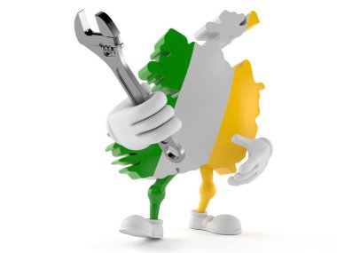 İrlanda karakteri ayarlanabilir anahtarı tutuyor