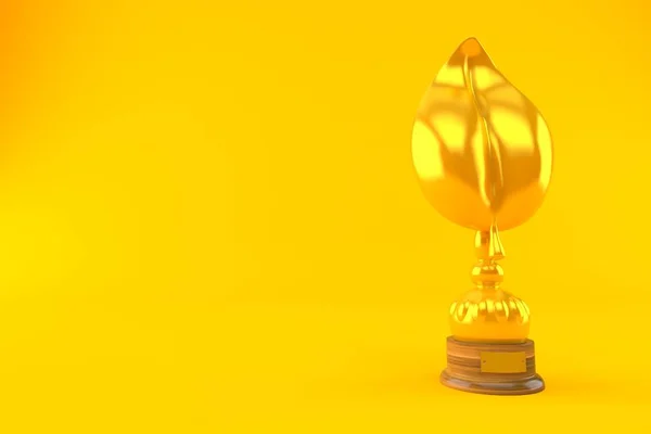 Folha troféu dourado — Fotografia de Stock