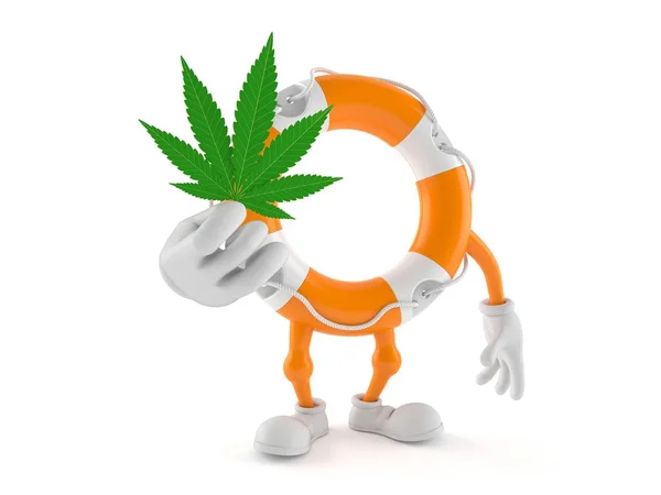 Levensboei met cannabisblad — Stockfoto