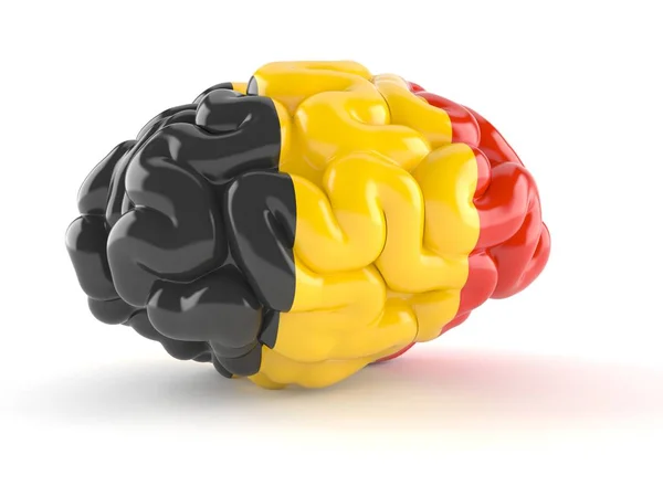 Brain with belgian flag — Stock Photo, Image