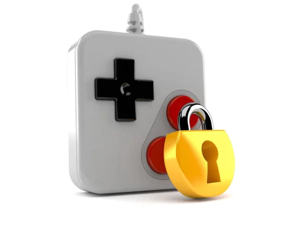 Gamepad with padlock — Stock Photo, Image