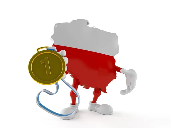 Lengyelország karakter arany érmet — Stock Fotó
