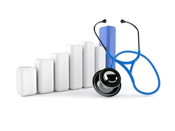 Stethoscope with chart — Stock Photo, Image