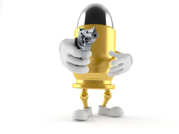Bullet character aiming a gun