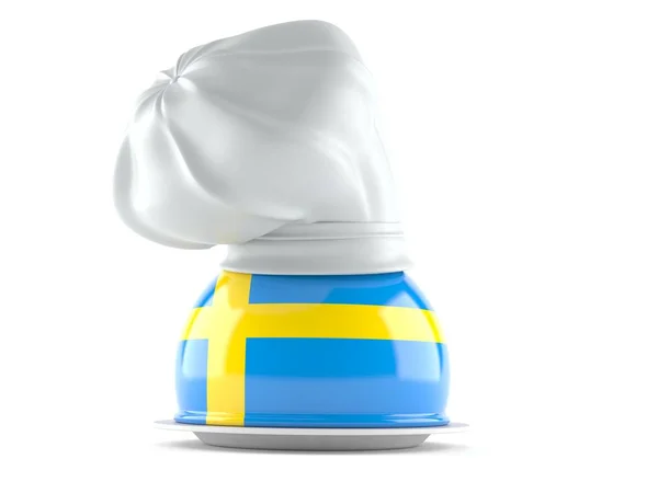 Купол харчування зі шведським прапором — стокове фото