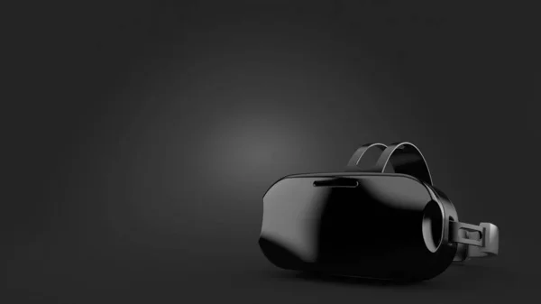 VRヘッドセット上のグレーの背景 — ストック写真