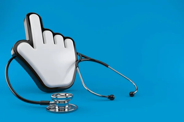 Internet cursor with stethoscope — Stock Photo, Image