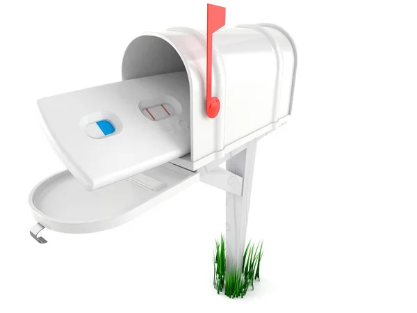 Pregnancy test inside mailbox — Stok fotoğraf