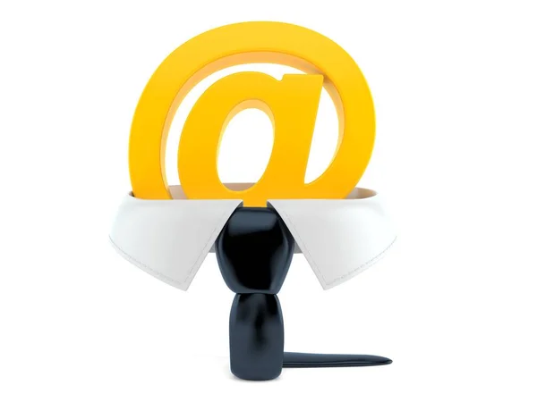 Бізнес-комір з символом електронної пошти — стокове фото