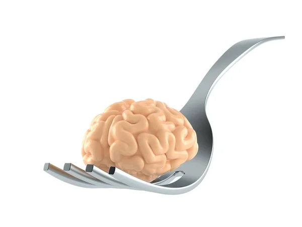 Tenedor con cerebro —  Fotos de Stock