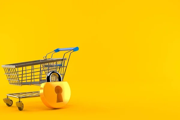 Carrito de compras con candado —  Fotos de Stock