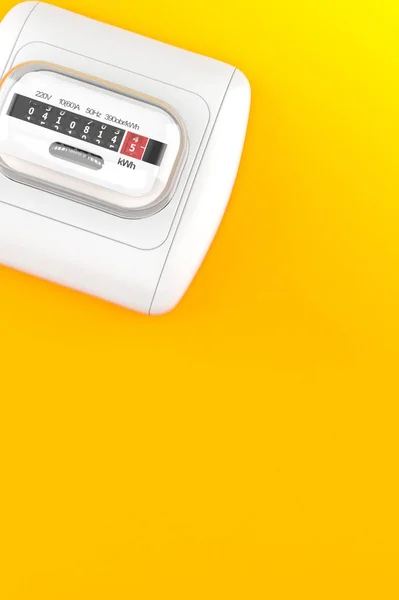 Electricity measure on orange background