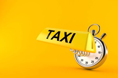 Kronometresi olan taksi lambası