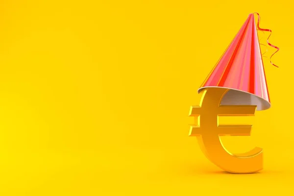 Parti şapkalı Euro para birimi — Stok fotoğraf