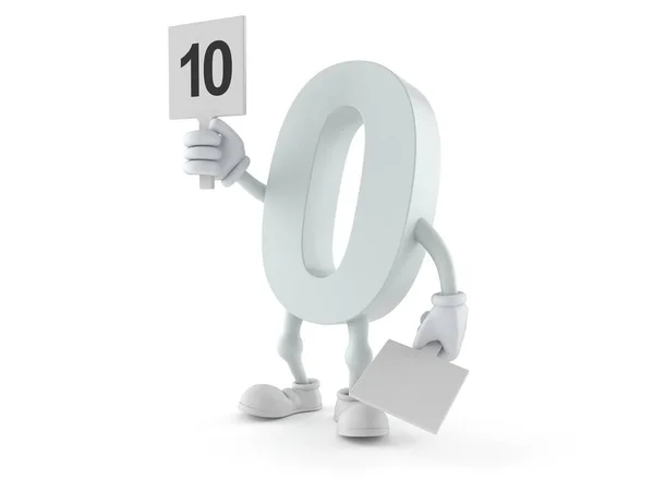 Zero character with rating number — Stock Photo, Image