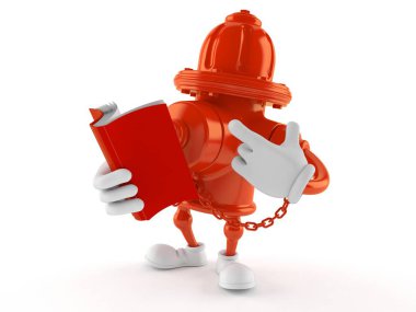 Yangın musluğu karakteri kitap okuyor