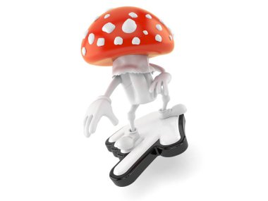 İmleç üzerinde mantar karakter sörfü